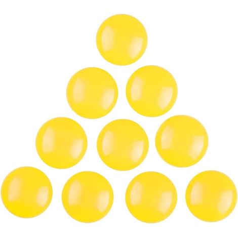 Lot de 10 aimants de bureau - 30 mm - Rouge / Jaune / Orange / Violet / Vert - Pour réfrigérateur et tableau blanc (1/4)