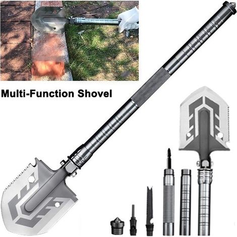 Pelle pliante de camping, kit de survie multifonction, outil de creusement, randonnée, urgence, aventure, 1 pc