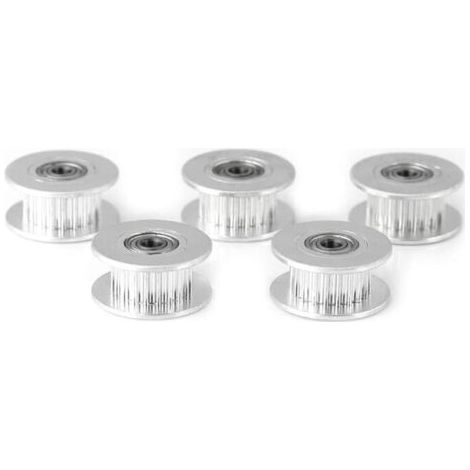 Lot de 5 Accessoires d'imprimante 3D 2 GT, poulie de synchronisation en Aluminium, 5 mm Diamètre intérieur, 20 Dents (1/5)