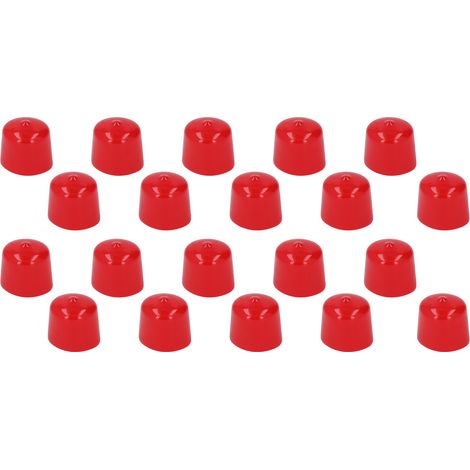 20 Pièces Bouchons Filetés en PVC Rouge, Résistants à la Corrosion et Ignifuges, pour Embouts de Vis 40mm