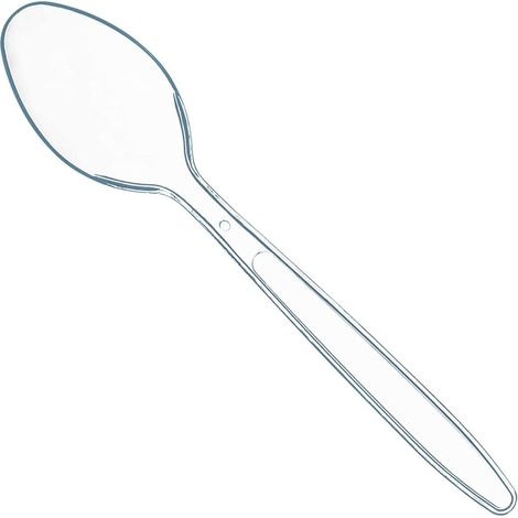 100 cuillères en plastique transparent Cuillères en plastique résistant Couverts fantaisie en plastique Lot de cuillères jetables élégantes Couverts jetables en gros Ensemble d'ustensiles en plas (1/5)