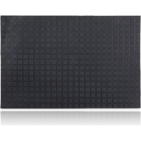 Relaxdays Fußmatte Gummi BxT:60x40cm, Anti-Rutsch, Schmutzfangmatte, Outdoor, Türmatte, schwarz (1/5)