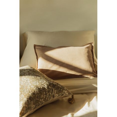 SKLUM Rechteckiges Kissen 35x50 cm aus Baumwolle Elezar Kaffeebraun