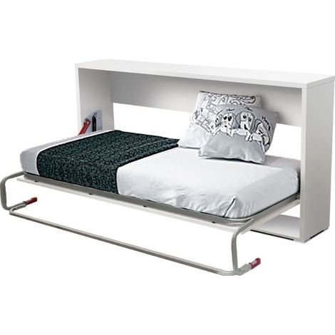 Cama Nido Abatible Dormitorio Juvenil Color Blanco 90x190 cm (1/5)