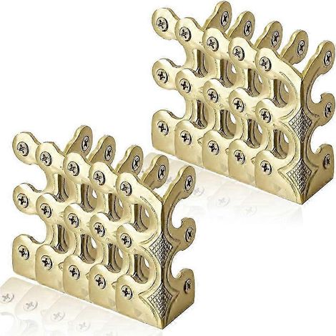 Lot de 10 protections d'angle pour plinthes - Protections d'angle décoratives en laiton (1/5)