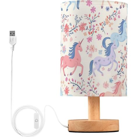 Kcldeci Lampe de chevet à fleurs colorées pour chambre coucher (1/5)