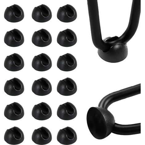 20 Pièces Protection Pied de Chaise, Protecteur Jambe Table en Epingle à Cheveux, Patin Chaise Silicone Tampon Convient Aux Pieds Basse Manger, 30x17mm (1/5)