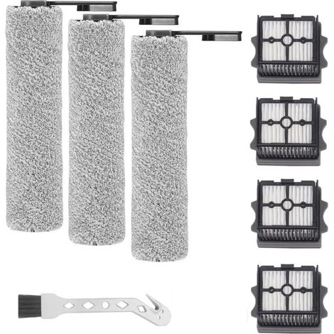 Brosse rotative de rechange et filtre HEPA  pour aspirateur eau et poussière Tineco Floor One S5 Combo / S5 Combo Power Kit : 3 brosses rotatives + 4 filtres + 1 brosse de nettoyage (1/4)