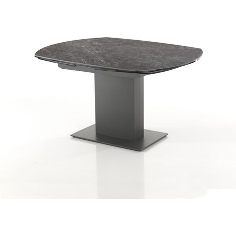 Tavolo allungabile in ceramica nero cm. H.77 x P.90 x L.120/180
