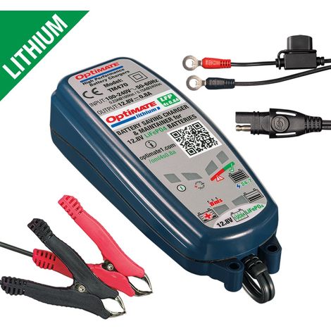 OPTIMATE LITHIUM 4S BATTERIELADEGERÄT 12,8 V / 13,2 V 0,8 A, 1-10 Ah, LIFEPO4 / LFP, SAE (EL)