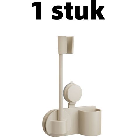 1 article Support de rangement Support pour sèche-cheveux Ventouse Installation sans perçage Support mural pivotant idéal pour la salle de bain Rangement pour sèche-cheveux 29 cm x 16 cm Blanc (1/5)