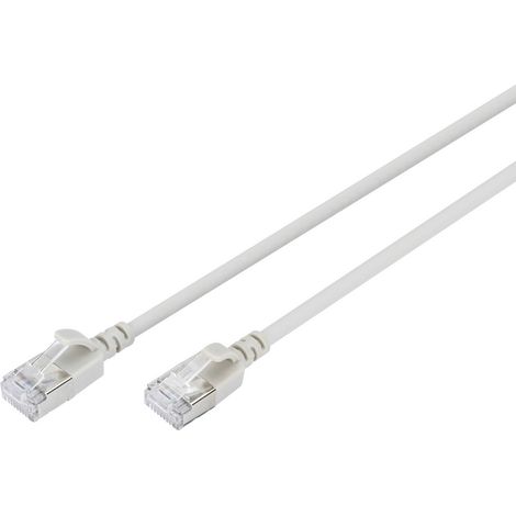 Digitus DK-1632-A-100S RJ45 Patchkabel CAT 6a, Kabel F/FTP 10 m Grau Flexibel, extrem dünn, Halogenf (1/5)