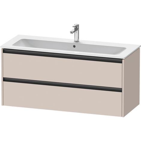 Duravit Ketho.2 mueble bajo lavabo suspendido, 2 cajones, (1/2)