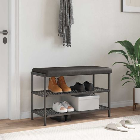 vidaXL Coussin de banc Simili cuir Noir Profondeur 35 cm (1/5)