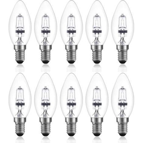 42W E14 C35 Dimmable ampoule halogène AC 220-240V Blanc Chaud 2700K e14 transparante ampoule halogene bougie (10pcs) (1/4)