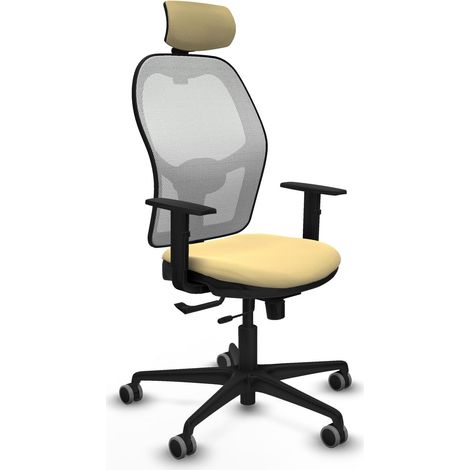 Chaise de bureau piqueras y crespo Jorquera noir appuie tête (1/2)