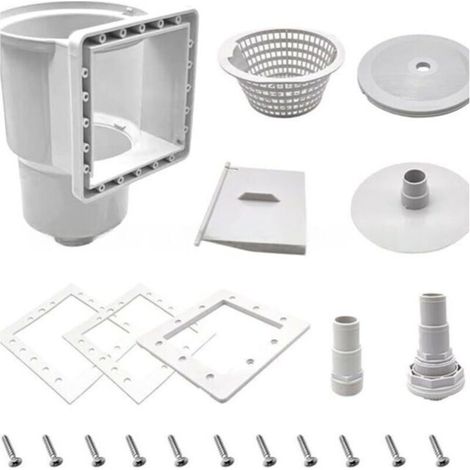 Ulisem Kit d'écumoire de piscine hors sol pour skimmer mural pour incisions murales de piscine de 32mm,38 mm