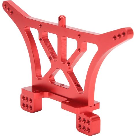Support d'amortisseur arrière pour voiture RC Traxxas Slash 2WD 1/10 (rouge) - Arceaux de fixation robustes et légers (1/5)