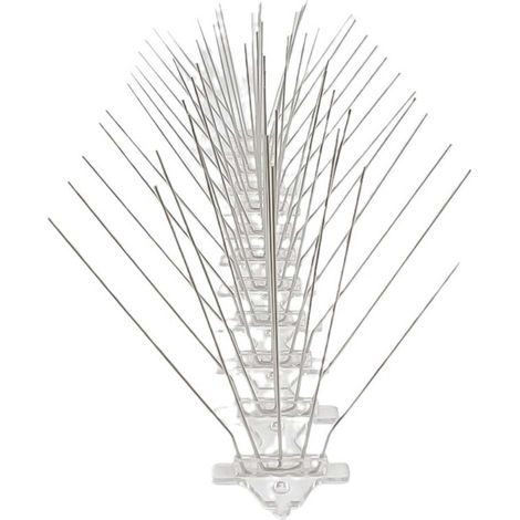 Piquets Anti-Oiseaux - Acier Inoxydable A2 - 5 Mètres - 5 Rangées - UV Résistant - Pour Balcon Toit Fenêtre Clôture - 10 Pièces (1/5)