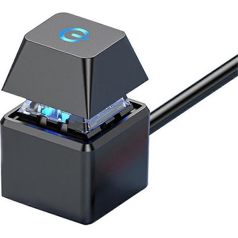 LED-Licht Ein-/Ausschalter, quadratischer Knopf, 2 m Verlängerungskabel, schwarz