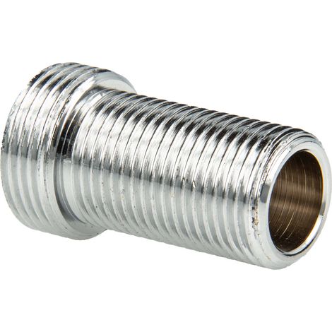 tecuro Reduziernippel für Wandarmaturen 3/4 AG x 1/2 AG x 45 mm, Messing vernickelt (1/5)