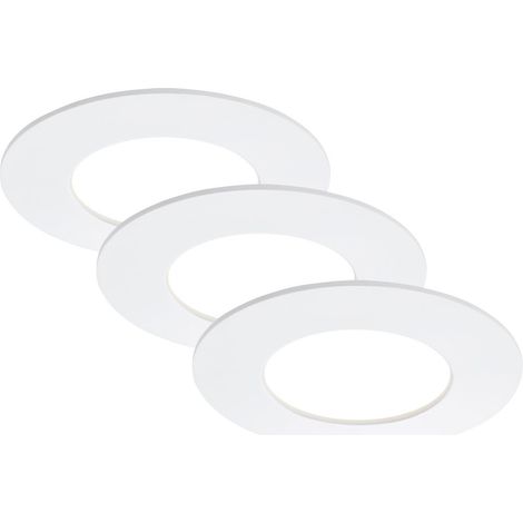3er Set LED Einbauleuchte, Ø 8,5 cm, 5 W, Weiß, Briloner Leuchten