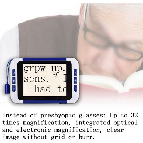 Loupe numérique LCD TFT 3,5 pouces, aide à la lecture électronique, EU110-240V, grossissement 32X