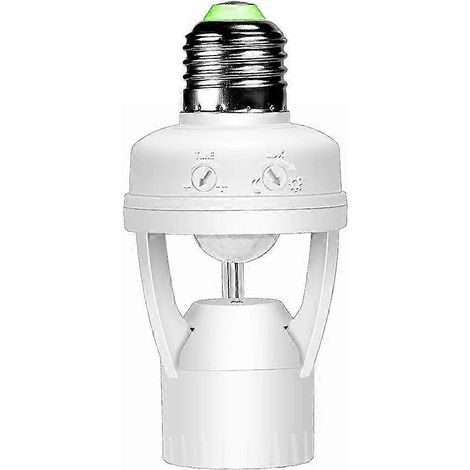 Douille lumineuse intelligente à détecteur de mouvement infrarouge 25-26, éclairage innovant pour garage intérieur et extérieur avec sensibilité de durée réglable (1/4)