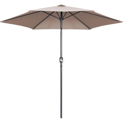 Parasol droit 3m en aluminium taupe