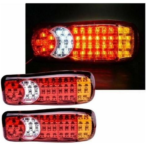 2 luci posteriori a LED da 12 V, 5 funzioni, per roulotte, rimorchi e camion, 46 LED (1/4)