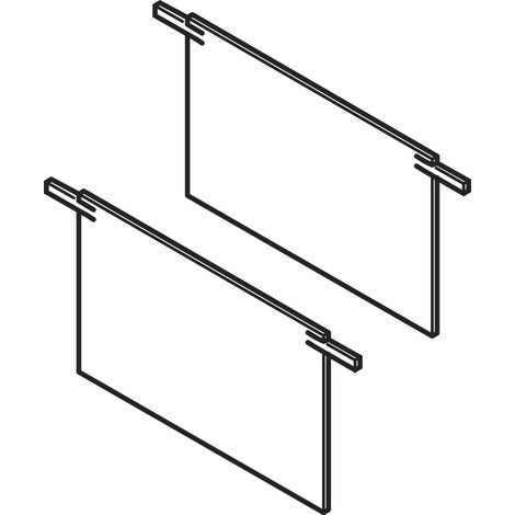 Vitris Atrivant 80 Abdeckkappen Deckenschiene hoch 3-bahnig Alu silber eloxiert (1/3)