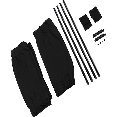 Lot de 2 rideaux pare-soleil voiture 50s, stores latéraux occultants réglables, visière protection UV, noir (1/5)