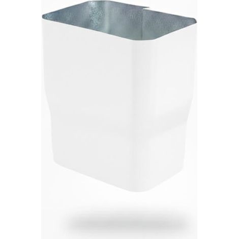 Manchon de raccordement pour descente rectangulaire 60x80 mm en aluminium blanc - ALUHOME