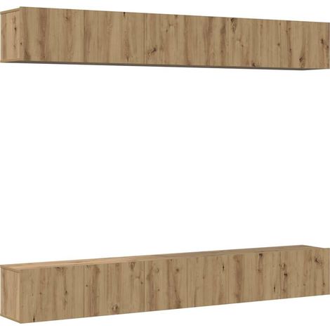Maison Exclusive - Ensemble meuble TV 6 pcs Chêne artisanal Bois d'ingénierie