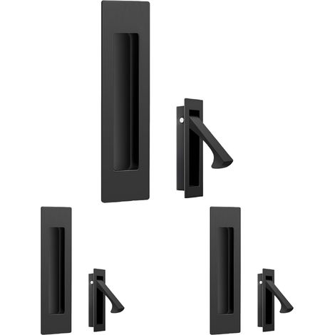 Poignée de porte escamotable 8 x 2,2 cm, en acier inoxydable (1/5)