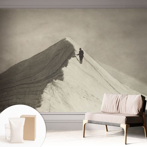 Carta Da Parati Non Tessuto - Con Colla Gratuita - Con Motivi Moderni - Design Elegante Per Pareti Scalatore solitario 312x219 cm (1/5)