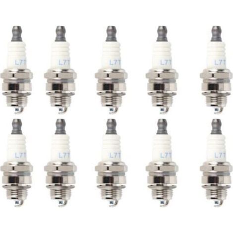 Lot de 10 Bougies d'Allumage pour Tronçonneuses et Tondeuses - (1/4)