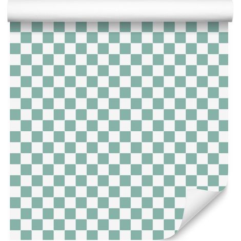 Papel pintado a cuadros blanco, azul marino y gris claro 50x1000 cm (1/5)