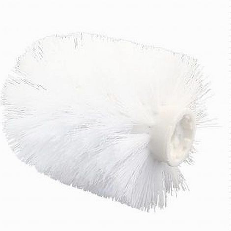 TRADE SHOP - Testina Rotonda Di Ricambio Per Scopino Wc Spazzolone Pulizia Bagno Bianco 79826 - (1/4)