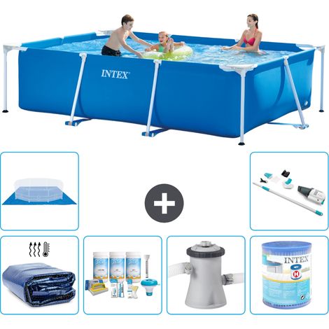 Intex Piscine Tubulaire Rectangulaire - 300x200x75 cm - 7-pièces S40214 (1/5)