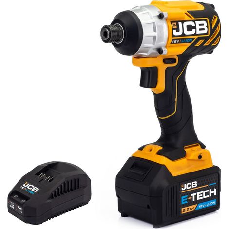 JCB 18V BRUSHLESS IMPACT DRIVER, 5AH LITHIUM-ION BATTERY AND CHARGER (1/5)
