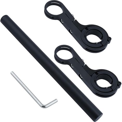 Extension de guidon pour vélo, barre d’extension, phares, lumière, support de téléphone, pour diamètre 31,8 mm/25,4 mm (1/5)