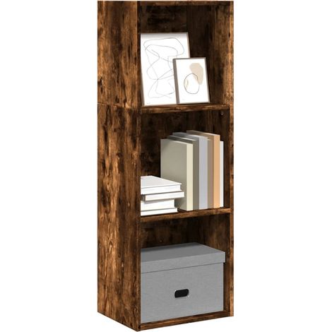 Bücherregal Räuchereiche 40x30x114 cm Holzwerkstoff