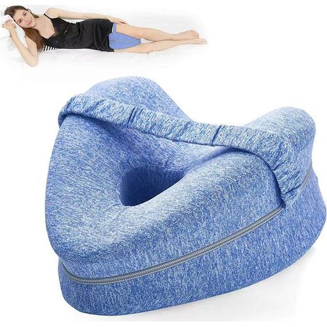 Oreiller orthopédique ultra doux pour genoux, position latérale, en mousse à mémoire de forme (2026).-AquaForge (1/5)