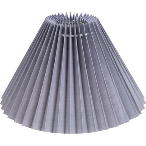 Abat-jour Plissé - Support Métallique - Base E27 - Pour Lampe d'Intérieur - Gris - 1 Pièce (1/5)