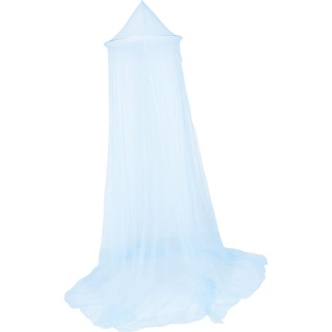 Ciel de lit rond bleu en forme dôme pour filles, maille (1/5)