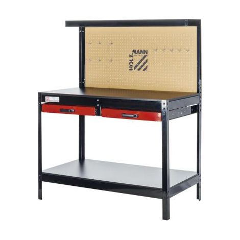 WERKBANK WERKTISCH SCHUBLADE WERKSTATT ARBEITSPLATTE ARBEITSTISCH HOLZMANN WT06 (1/3)