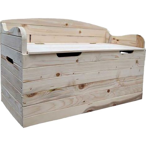 CASSAPANCA CON SCHIENALE cm 100 x 40 x h 60 - legno chiaro