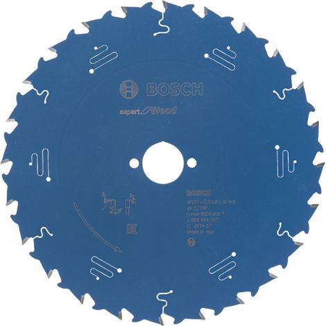 BOSCH Kreissägeblatt Expert for Wood, 237 x 30 x 2,5 mm, 24 (1/5)
