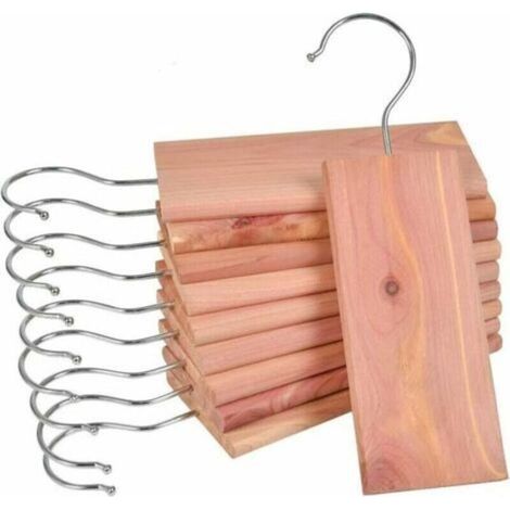 10 blocs de bois de cèdre suspendus, anti mites en bois naturel pour armoires, tiroirs, placards, sans produits chimiques, 10 pièces (1/4)